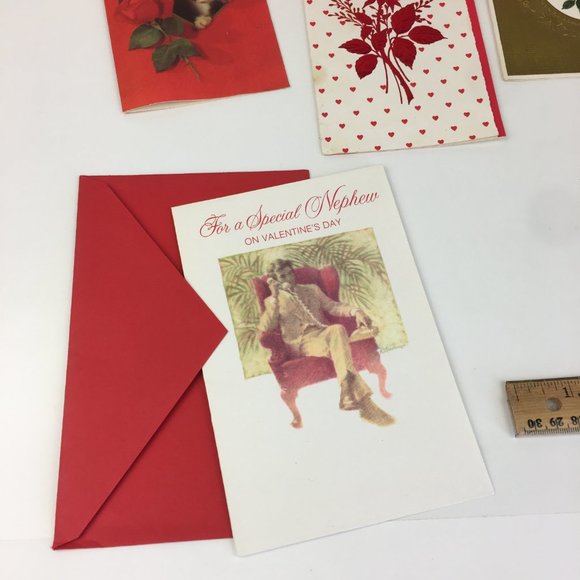 Vtg lot of 9 Used Valentines Day Greeting Cards Upcycle Scrapbook Repurpose READ - Picture 3 of 6